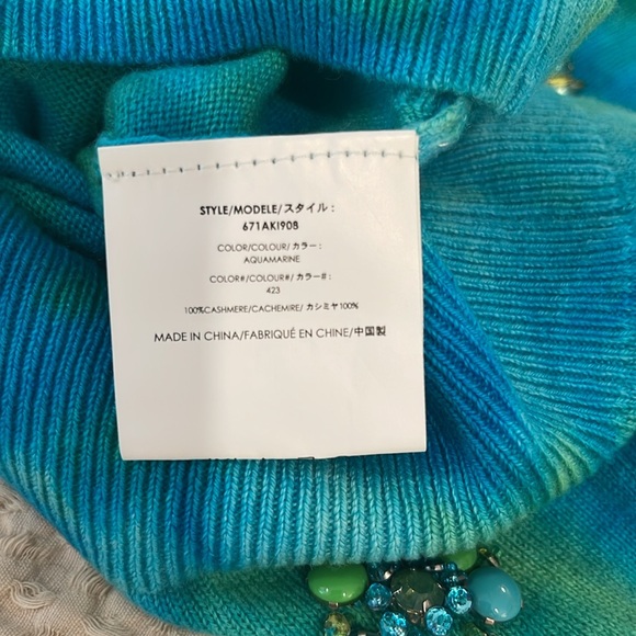 NWT Michael Kors Collection Beaded Cashmere Sweater - Original Price $1595.00 - Picture 7 of 11